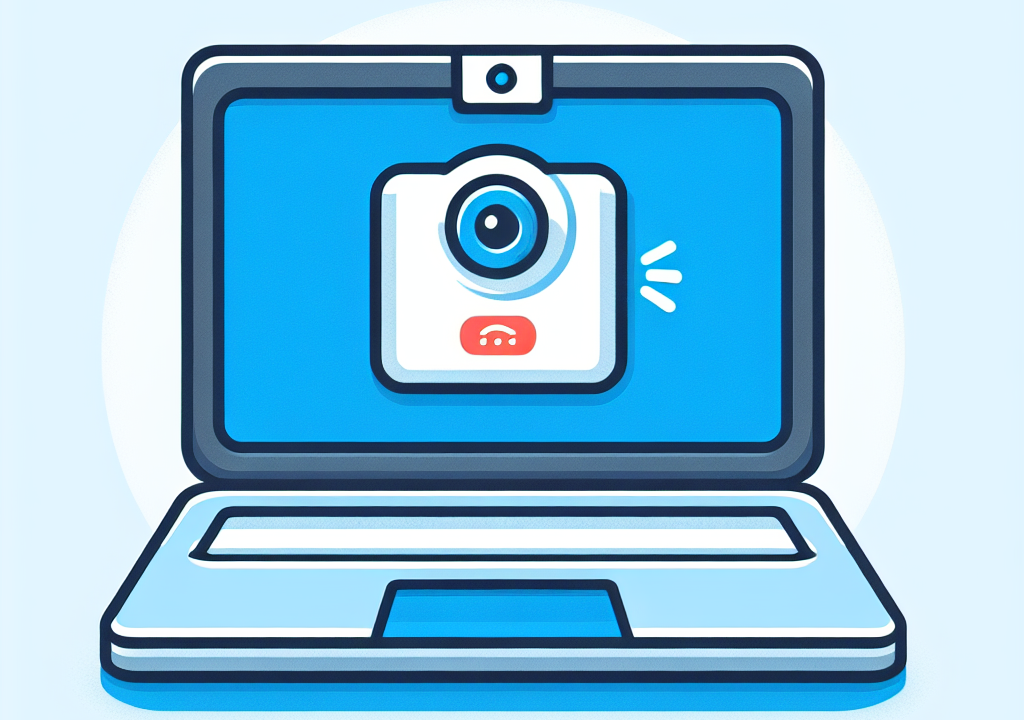 Laptop with webcam error icon